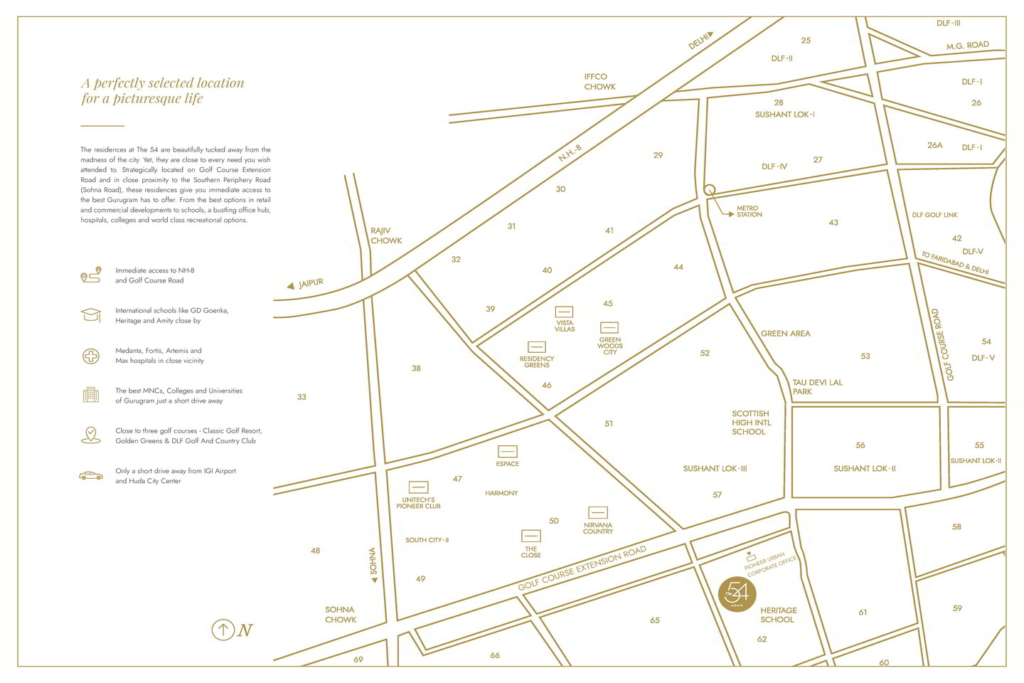 Pioneer Araya Sector 62 Gurgaon Location map