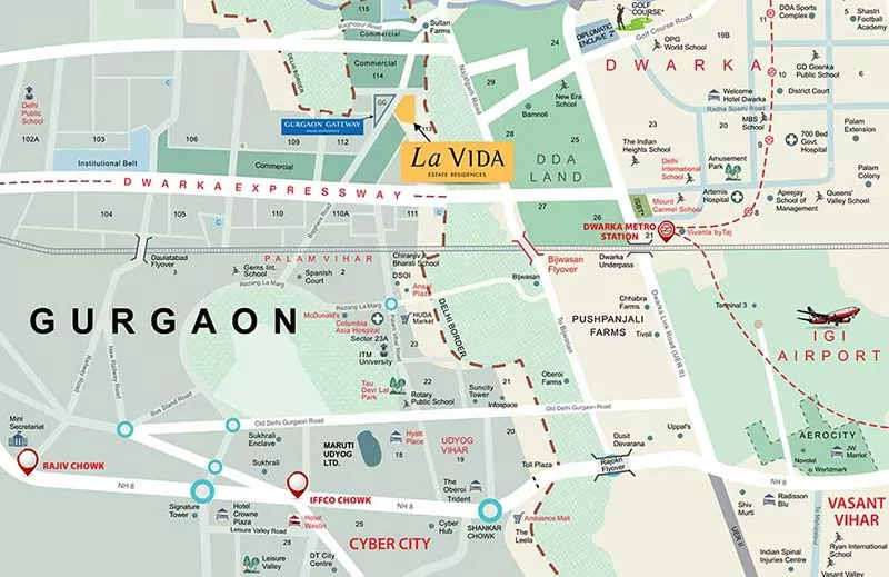 Tata La vida Gurgaon Sector 113 Gurgaon location map