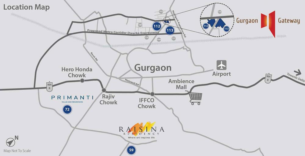 Tata Gateway Gurgaon location map