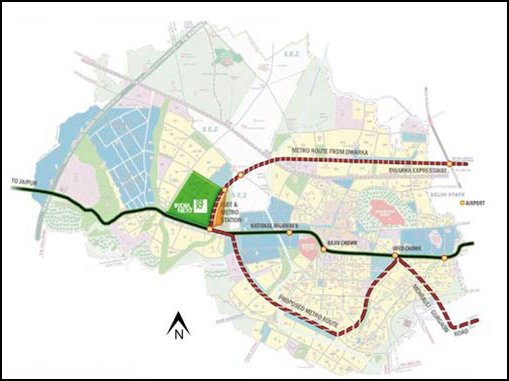 Vatika India Next Gurgaon location map