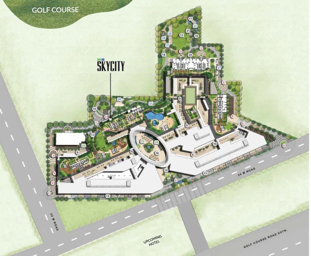 M3M Skycity Sector 65 Gurgaon Site plan
