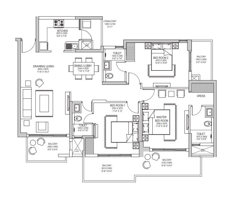 Godrej Meridien Gurgaon Floor Plan