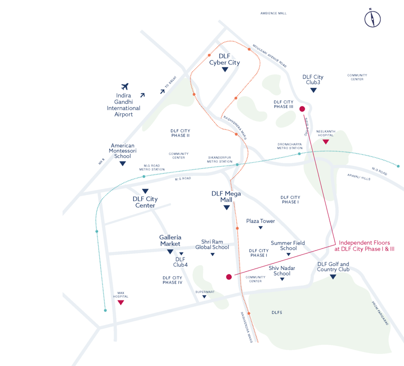 Dlf Royale Residences Location map